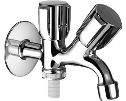 Wasserhahn aus Metall mit zwei Griffen