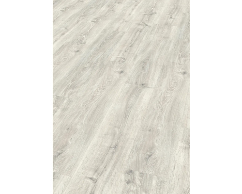 Vinylboden Waltham Eiche weiss Landhausdiele 1292 x 246 x 7,5 mm Nahaufnahme von Laminatboden mit Holzstruktur