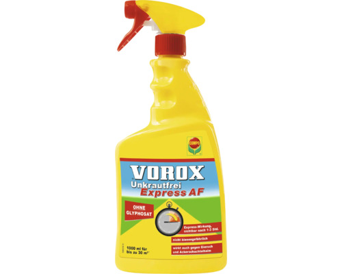VOROX Unkrautfrei Express AF Unkrautvernichter in einer gelben Sprühflasche VOROX Unkrautfrei Express AF Unkrautvernichter in einer gelben Sprühflasche