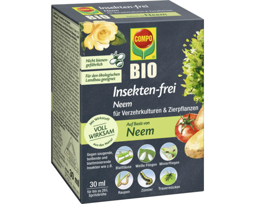 COMPO Bio Insektenfrei Neem für Gemüse und Zierpflanzen, 30 ml Packung