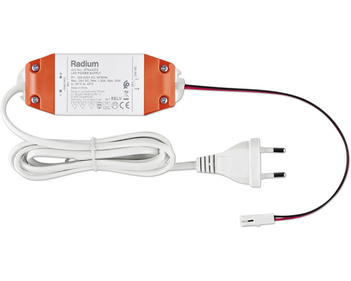 Radium LED Netzteil mit Stecker und Kabel