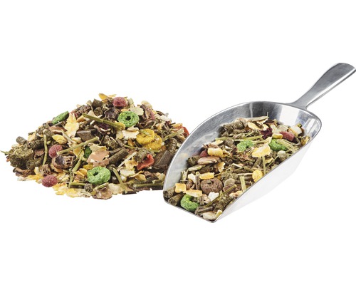 Futtermischung für Nager mit Schaufel