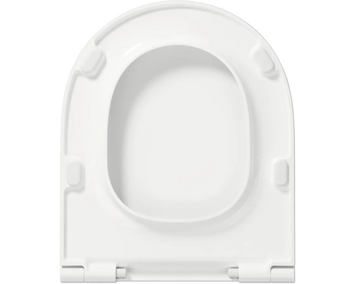 Weißer WC-Sitz aus Kunststoff, Draufsicht