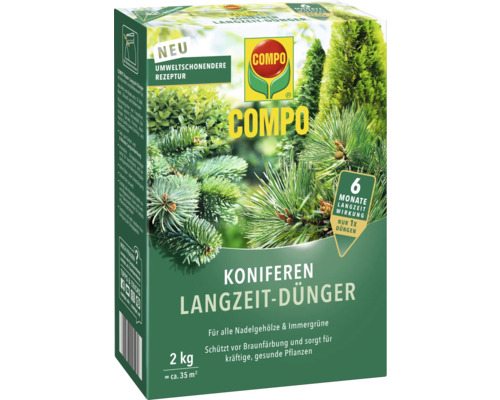 Langzeitdünger COMPO Koniferen Langzeitdünger 2 kg für ca. 35 m², für alle Nadelgehölze und Immergrüne