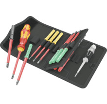 Wera Schraubendrehersatz mit Spannungsprüfer in einer schwarzen Tasche