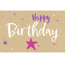 Dekomagnet Happy Birthday Sterne 8,5x5,5 cm