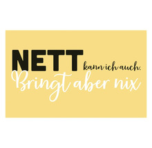Dekomagnet Nett kann ich auch, bringt aber nix 8,5x5,5 cm