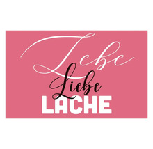 Dekomagnet Lebe Liebe Lache 8,5x5,5 cm