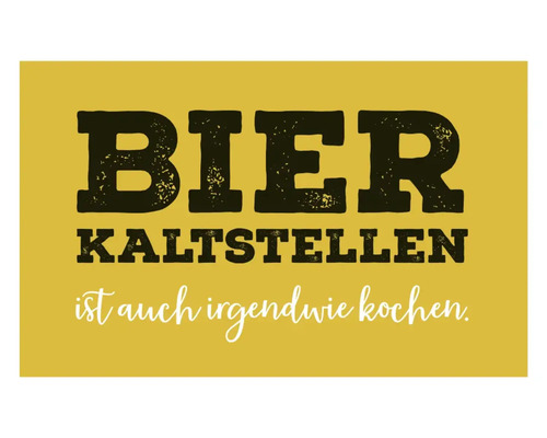 Dekomagnet Bier kaltstellen ist auch irgendwie kochen 8,5x5,5 cm