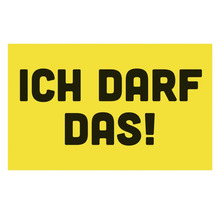 Dekomagnet Ich darf das 8,5x5,5 cm