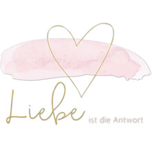 Dekomagnet Liebe ist die Antwort 8,5x5,5 cm