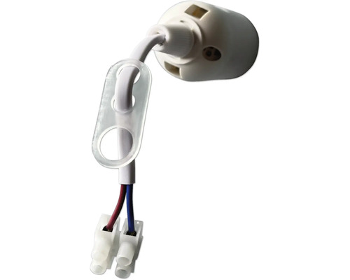 Lampenfassung mit Anschlusskabel und Lüsterklemmen