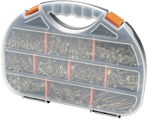 Sortimentskasten gefüllt mit Schrauben