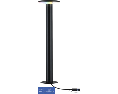 Paulmann Plug & Shine LED Pollerleuchte 5,5 W 200/420 lm 3000-6500 K H 60 cm RGBW Zigbee anthrazit 230/24 V - Kompatibel mit SMART HOME by hornbach Schwarze Außenleuchte