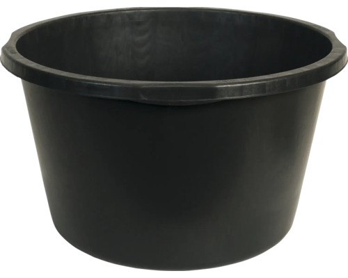 Schwarzer Mörtelkübel aus Kunststoff