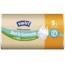 Swirl Müllbeutel Bad und Kosmetik, 5 Liter, 40 Stück