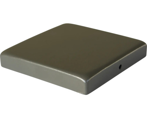 Pfostenkappe PLUS Classic inkl. Schrauben 9,1 x 9,1 cm grau Quadratische Zaunabdeckung aus Metall