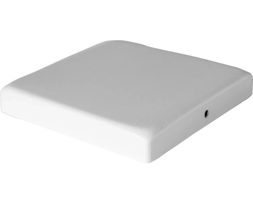 Pfostenkappe PLUS Classic inkl. Schrauben 9,1 x 9,1 cm weiß Pfostenabdeckung aus Kunststoff