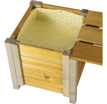 Gartenbank mit Blumenkasten Pflanzkübel Holz 180 x 40 x 39,5 cm