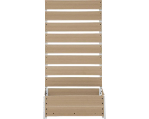 Hochbeet aus Holz mit Gitter