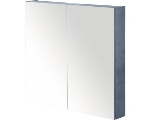 Spiegelschrank Sanox 70 x 13 x 65 cm beton anthrazit 2-türig