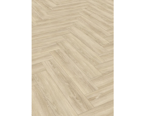 Laminat Nature Sense Newport Eiche creme Fischgrät 840 x 168 x 8 mm