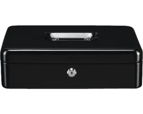 Schwarze Geldkassette mit Schloss und Tragegriff