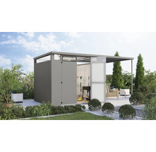 Gartenhaus Karibu Nosten 2 inkl. Anbaudach 2,25 m 452,5 x 234,5 cm graualuminium