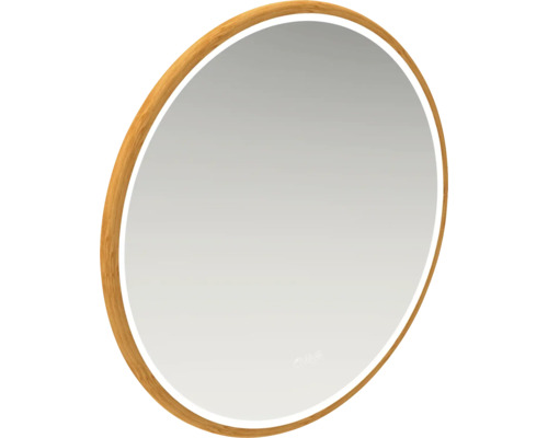 Ovaler Spiegel mit Holzrahmen