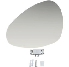 Ei-förmiger Spiegel mit Befestigungsmaterial