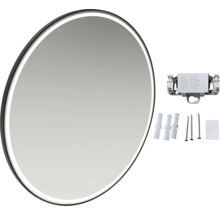 Ovaler Badspiegel mit LED-Beleuchtung und Montagematerial
