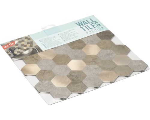 Selbstklebende Wandfliesen Wall Tiles Premium Hexagon braun bronze 30,4 x 30,4 cm 1 St.