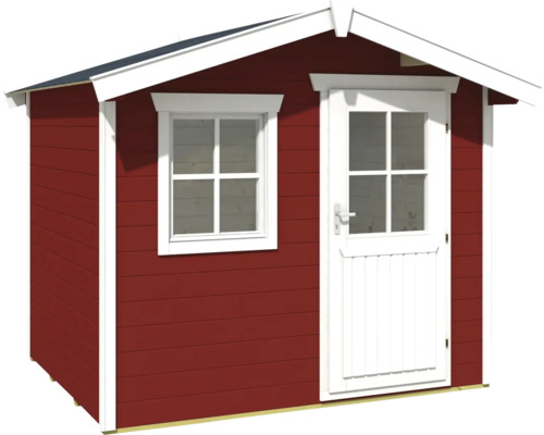 Kleines Gartenhaus mit Fenster und Tür