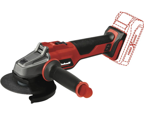 Akku-Winkelschleifer Einhell Power X-Change AXXIO 18/125, ohne Akku und Ladegerät Einhell Akku-Winkelschleifer mit Schleifscheibe und Zusatzhandgriff