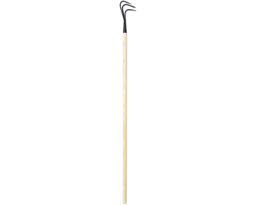 Dreizack-Gartenhacke mit Holzstiel