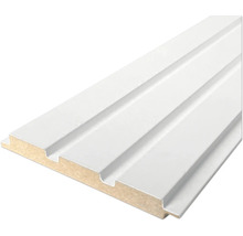 Weiß lackierte Profilholzplatte