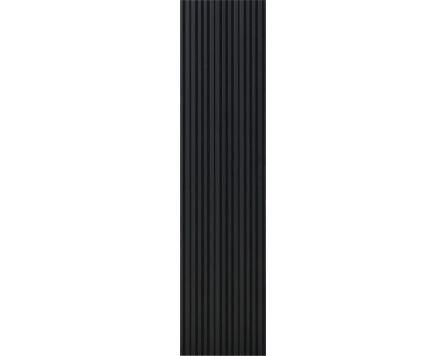 Akustikpaneel Aluminium schwarz C35 eloxiert 2400 x 572 x17 mm Schwarze Wandpaneele mit Rillenstruktur für die Wandgestaltung