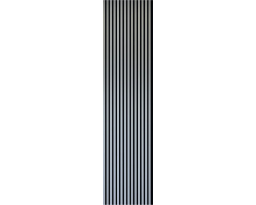 Akustikpaneel Aluminium inox C31 eloxiert 2400 x 572 x17 mm Wandpaneel mit vertikalen Streifen