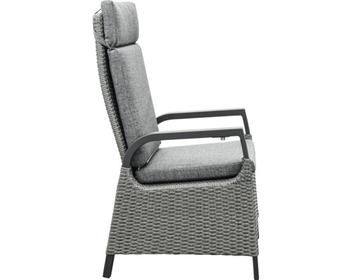 Gartenstuhl mit Armlehnen und hoher Rückenlehne