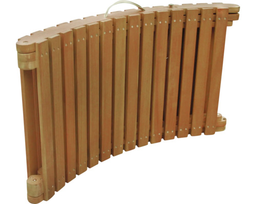 Zusammengeklappter Holz-Duschrost für den Sanitärbereich