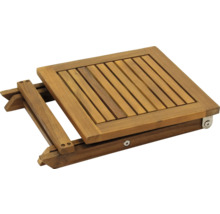 Zusammengeklappter Holzhocker mit Lattenrost