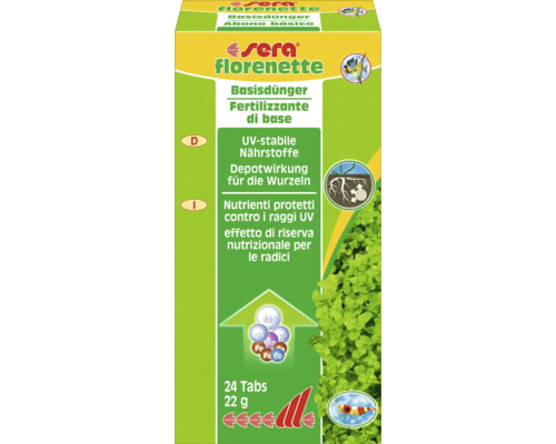Aquariumpflanzendünger sera florenette 24 Tabs Basisdünger Sera Florenette Basisdünger für Wasserpflanzen, 24 Tabletten