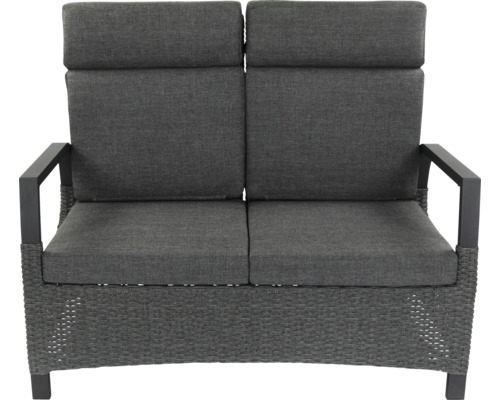 Doppelsitzer Gartensofa aus Polyrattan mit Polster