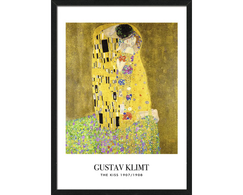 Gerahmtes Bild Klimt Der Kuss 53x73 cm