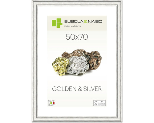 Bilderrahmen Holz Silver silber 50x70 cm