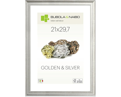 Bilderrahmen Holz Silver silber 29,7x42 cm (DIN A3)