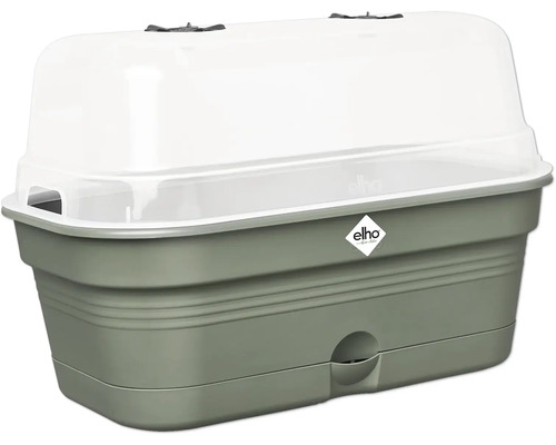 Pflanztopf Anzuchtschale Elho Green Basics Kunststoff 39 x 23 x 15,2 cm grün Anzuchtkasten mit transparentem Deckel für die Pflanzenaufzucht