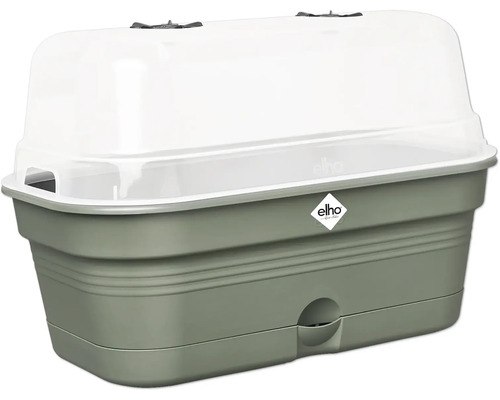 Pflanztopf Anzuchtschale Elho Green Basics Kunststoff 32 x 18 x 13,2 cm grün Anzuchtkasten mit transparentem Deckel für die Pflanzenzucht