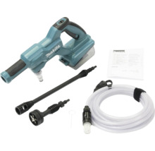 Makita Logo Hochdruckreiniger Set mit Düsen, Schlauch und Akku