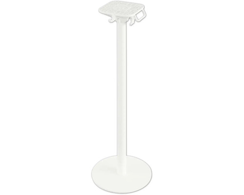 Stehtisch Outdoor Tischgestell hoch Urban Edelstahl 45×45×108 cm weiß Tischgestell mit runder Basis und quadratischer Platte